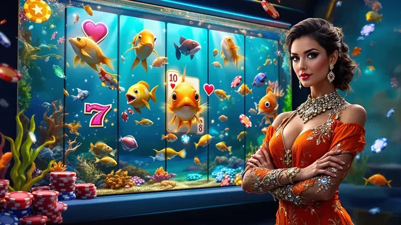 Tampilan visual kategori permainan di lobi VM777